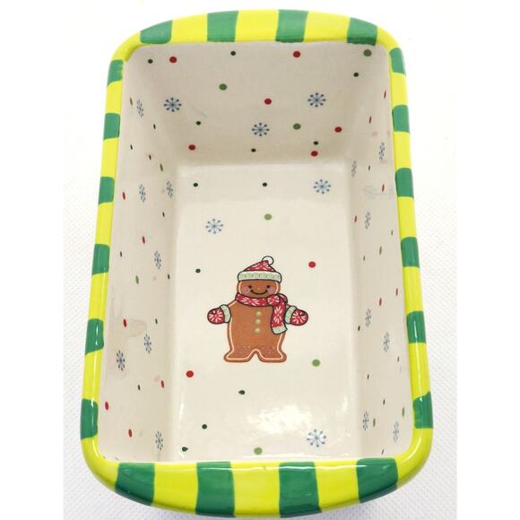 LOAF BAKING DISH-TEMP-TATIONS-Ceramic-Snowman-Penguin-Bird-Holiday Theme-Small - Picture 3 of 9
